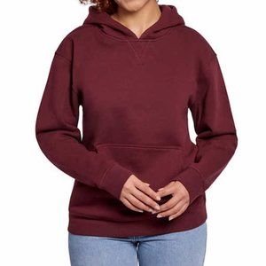 SOILED Kirkland Signature Women Heavyweight Fleece Hoodie Red Size XL $80 EE135